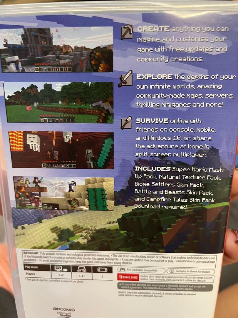 Minecraft Switch (Category: Nintendo) located in Singapore. Submitted by kacy.tuang (Listing ID 1092539351, Image 2). Description: Tried once only bought the wrong game.