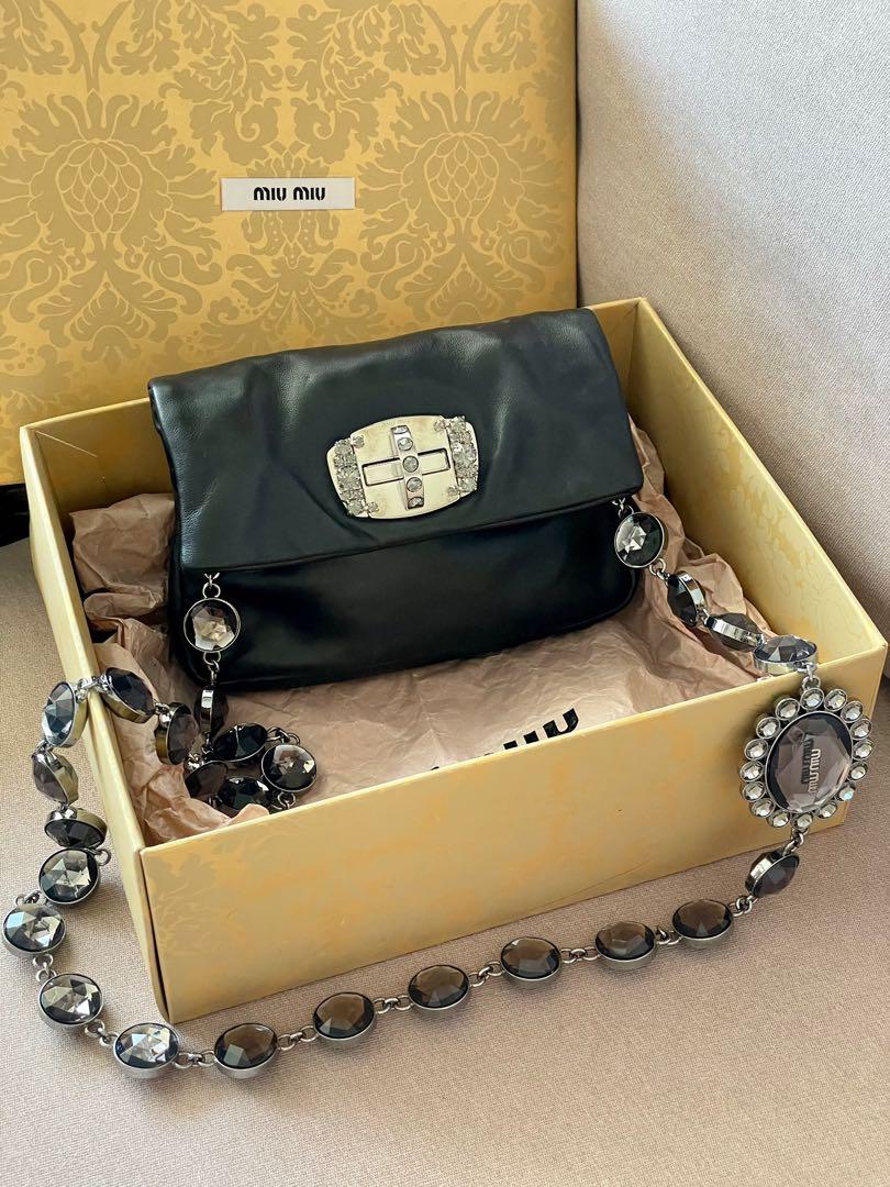 Miu miu bag cheap with crystal strap