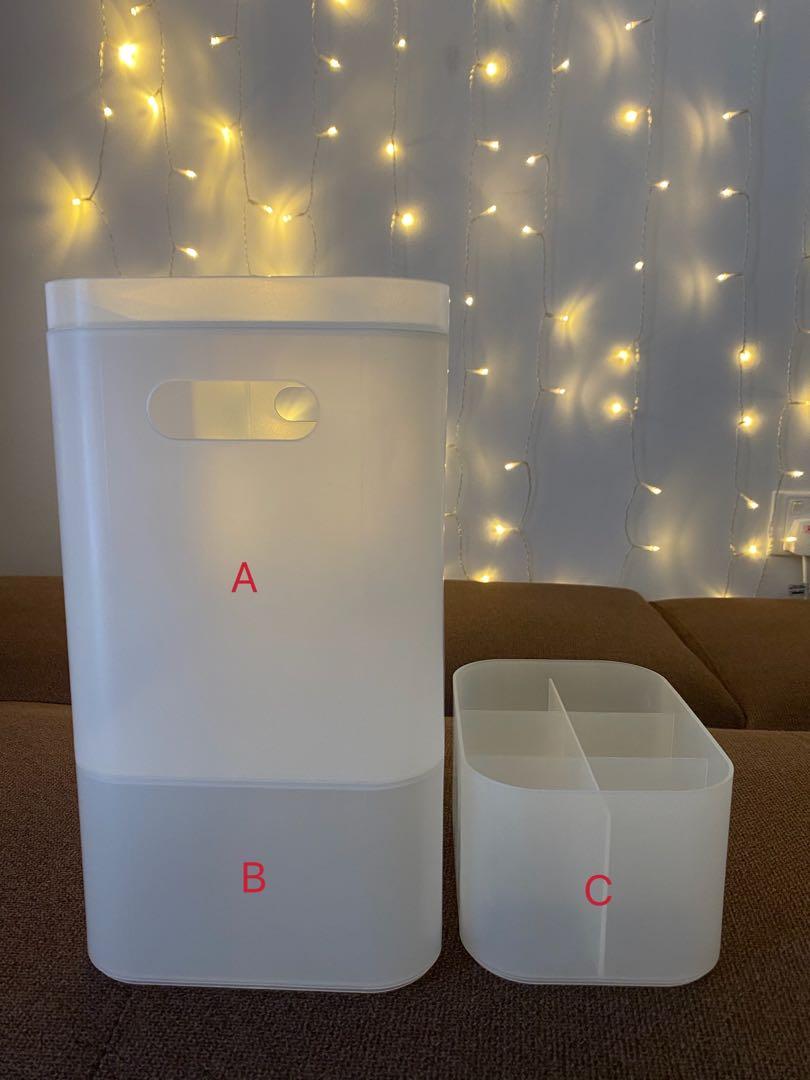 MUJI PP Organiser Storage Boxes Set, Furniture & Home Living, Home