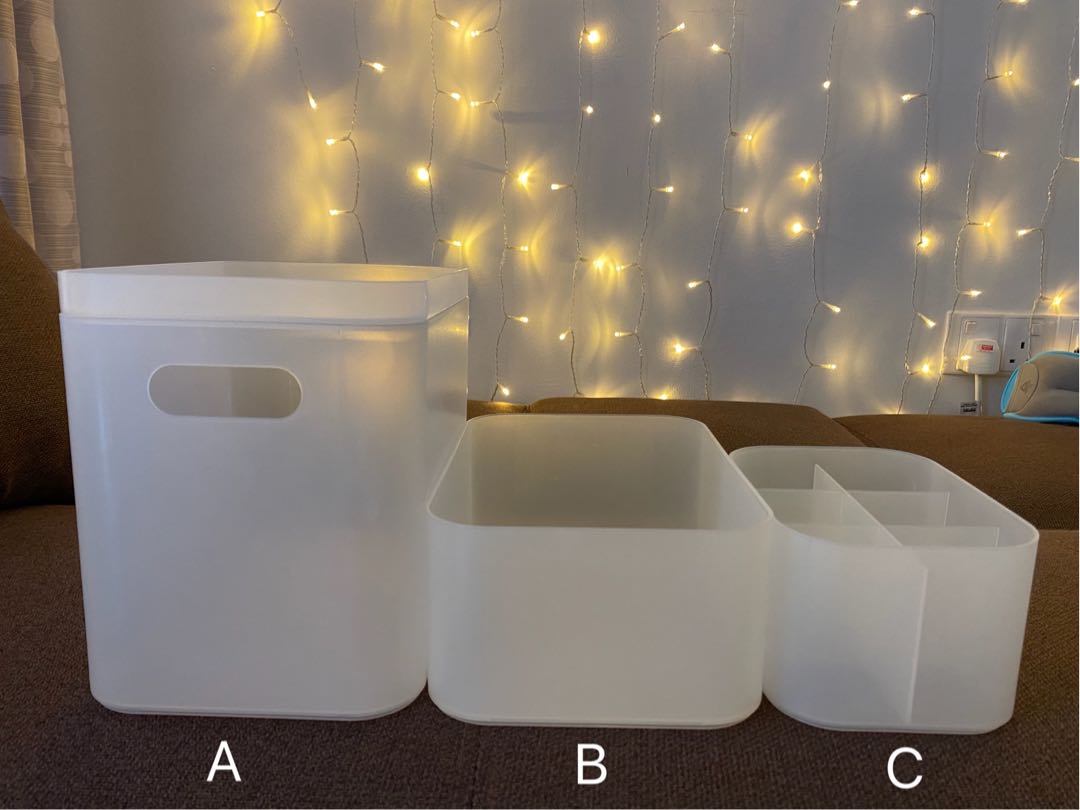 MUJI PP Organiser Storage Boxes Set, Furniture & Home Living, Home