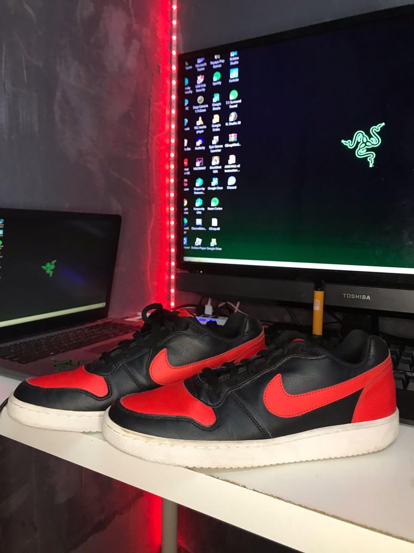 Nike ebernon low black red Men s Fashion Footwear Dress shoes