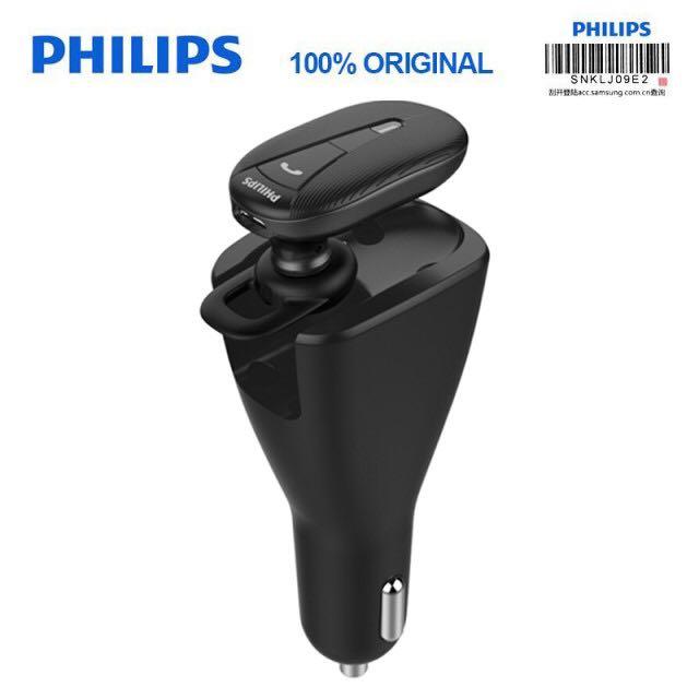 PHILIPS CAR CHARGER & BT HEADSET (Category: Headphones & Headsets) located in Pasay City. Submitted by kkalien (Listing ID 1092389800, Image 3). Description: ‼️BRAND NEW‼️ Original Philips Car kit Bluetooth Headset (SHB1801P) ▪️Bluetooth 4.1;HD sound quality;smart compatibility. ▪️Wireless charging;Engineering design;2.4A fast charge. ▪️USB micro charging;connect with 2 Bluetooth devices in same time. The shipping fee would be shouldered by the b