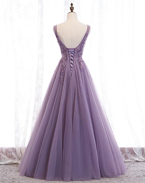 Cheap purple online prom dresses