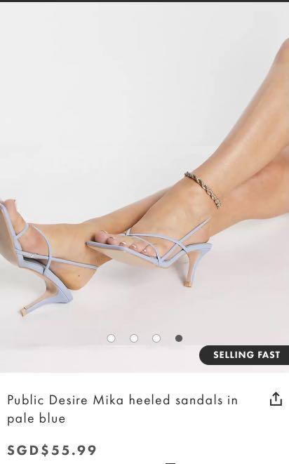 Public Desire Mika Heeled sandals in blue Women s Fashion