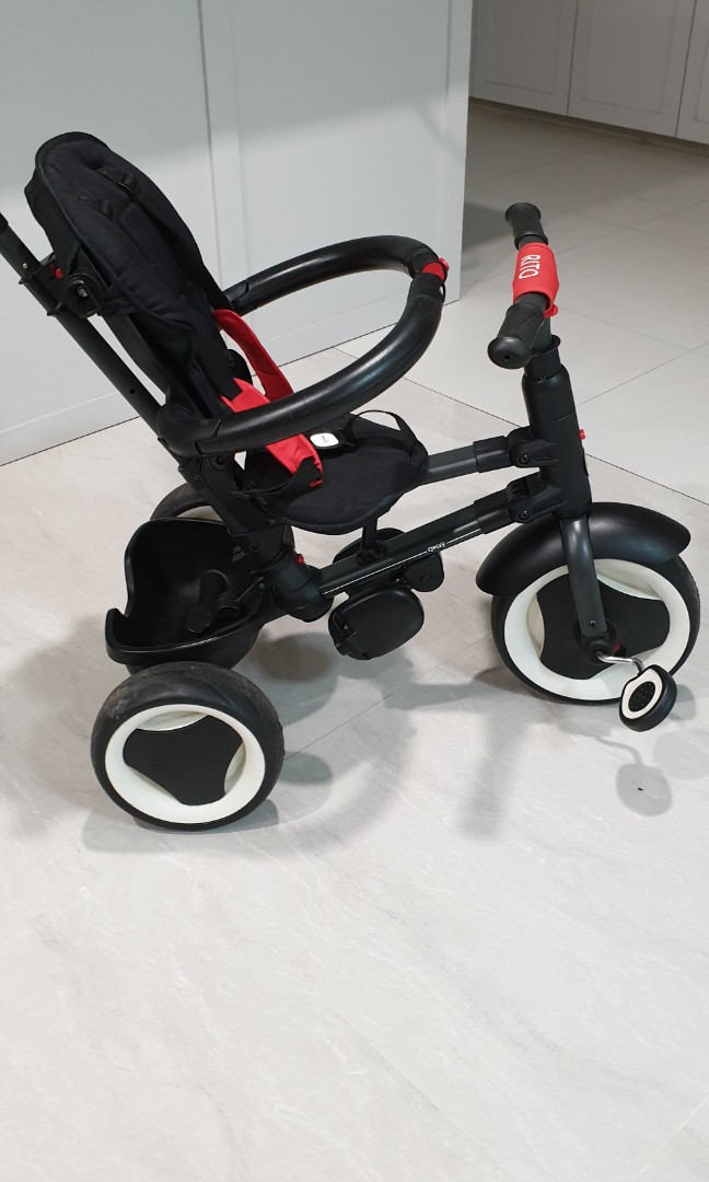 QPlay Rito 3-in-1 Toddler Tricycle – Convertible Push Trike With Parent Handle, Canopy & Safety Harness For Ages 1-5