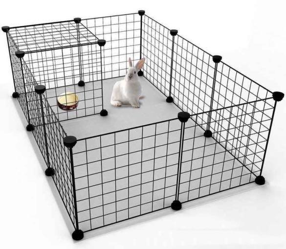READY STOCK] DIY PANEL PET CAGE FENCE UNTUK KUCING RABBIT IRON 