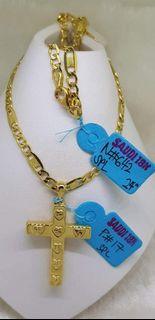 Saudi Gold 18K Necklace Mens