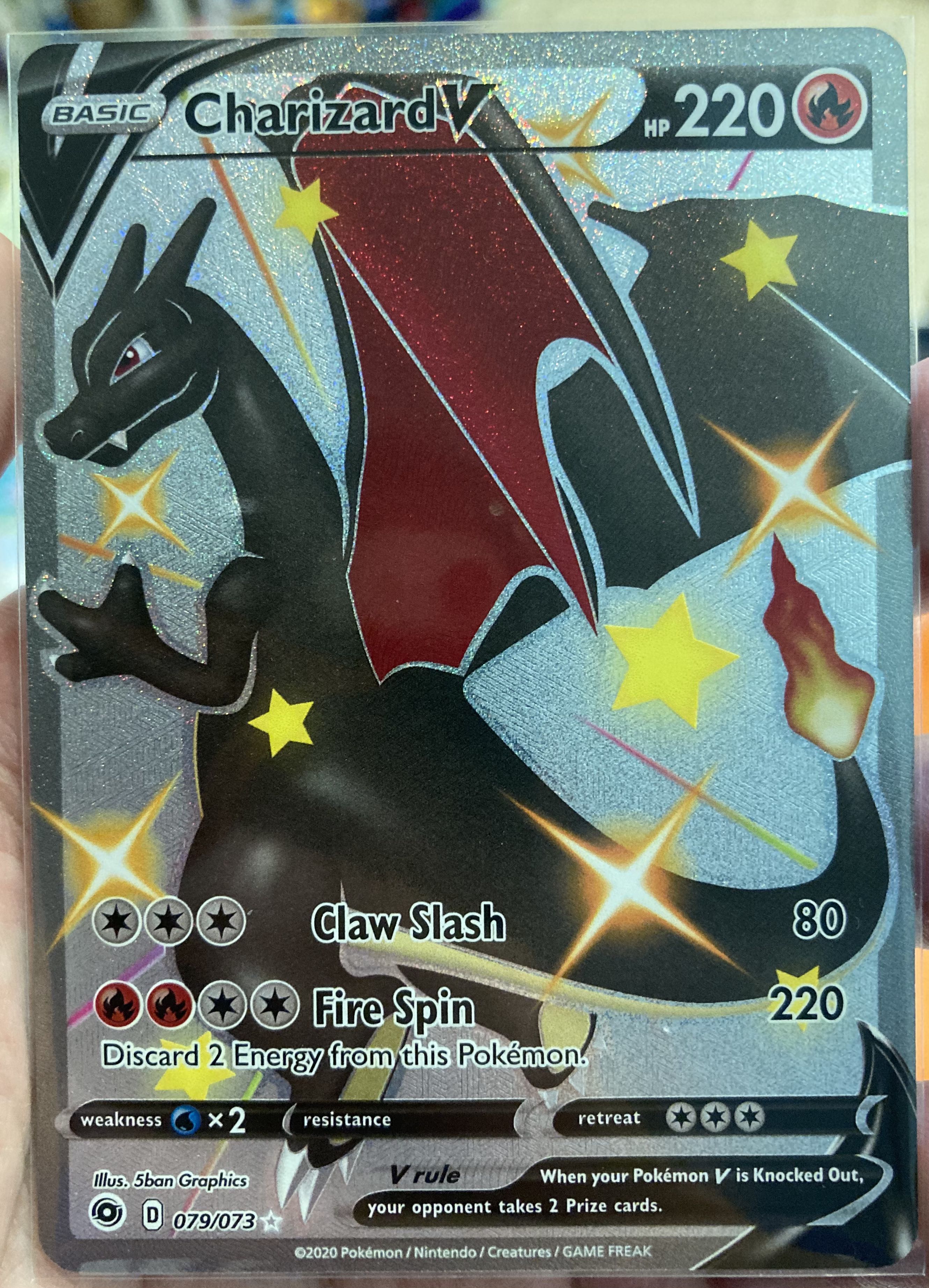 Shiny Charizard V Champion's Path 079/073 Full Art Secret Rare Card