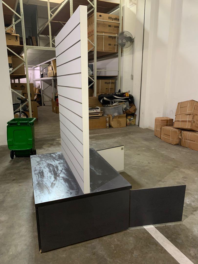 Slat wall island on wheelsmovable, Furniture & Home Living, Home