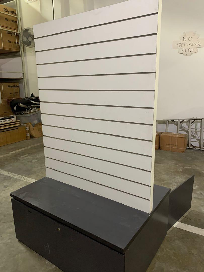 Slat wall island on wheelsmovable, Furniture & Home Living, Home