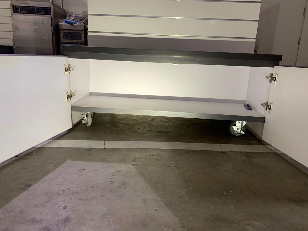 Slat wall island on wheelsmovable, Furniture & Home Living, Home