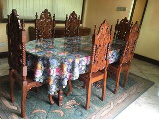 Solid narra wood dining table set