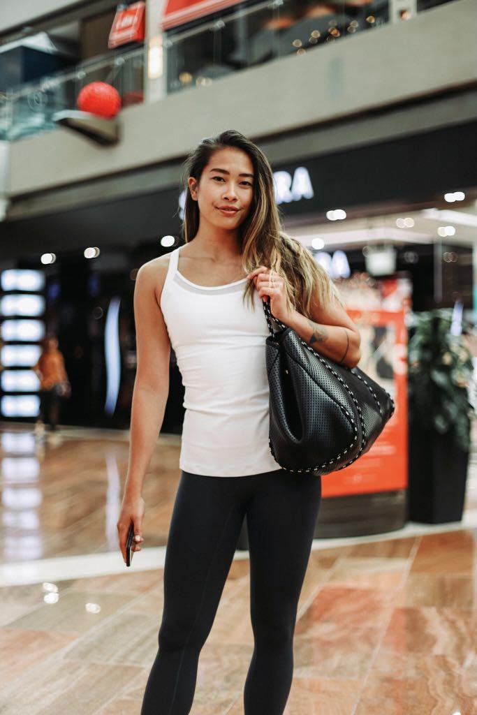 state of escape material neoprene bag metallic black