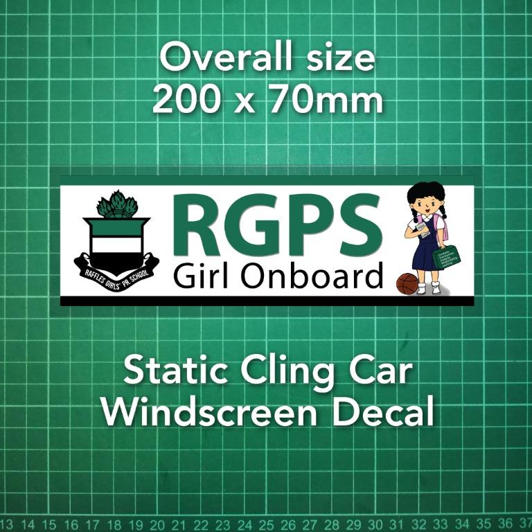 Static Cling Car Decals - NUS Raffles Hall / TEAM RAFFLES / RAFFLES ...
