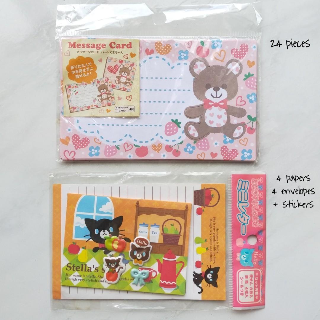 Stationery Kawaii Cute Bujo Journal Supplies Memo Letters Envelopes Lined  Notebook Papers Birthday Party Cards Goodie Bags Gift Plastic Packaging