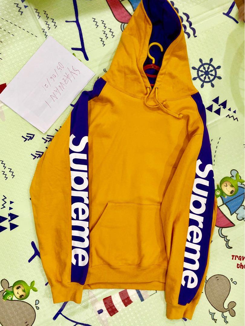 Supreme sideline hoodie yellow sale
