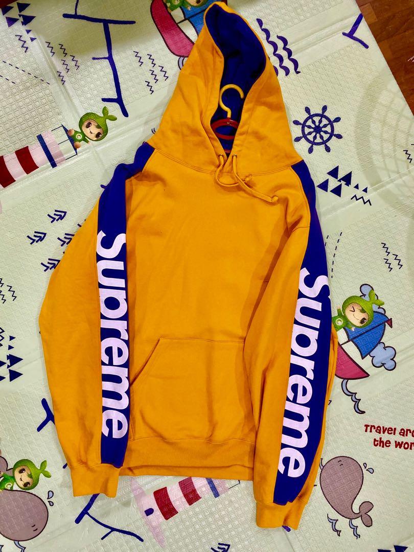 Supreme sideline hoodie top yellow