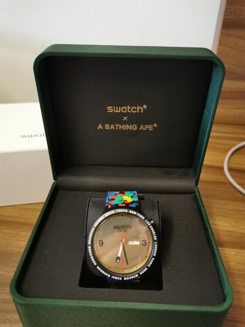 Swatch x 2025 bape black camo