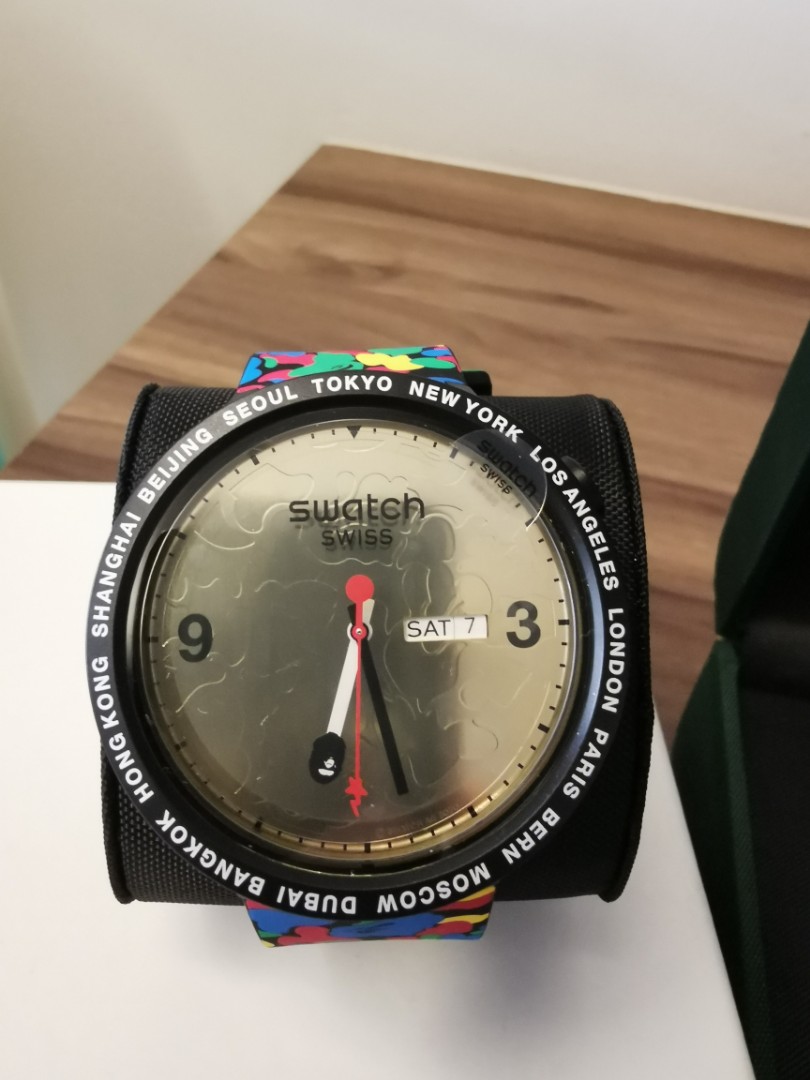Swatch bape black 2025