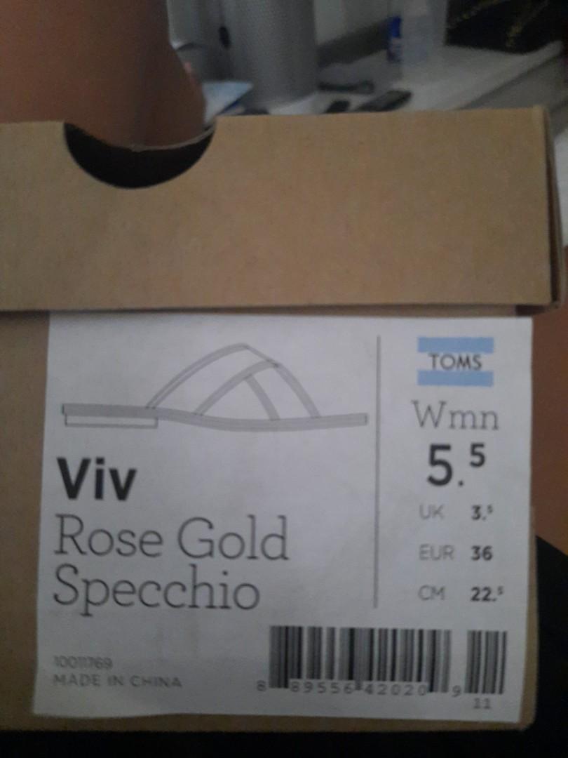 Toms viv sandals rose gold best sale