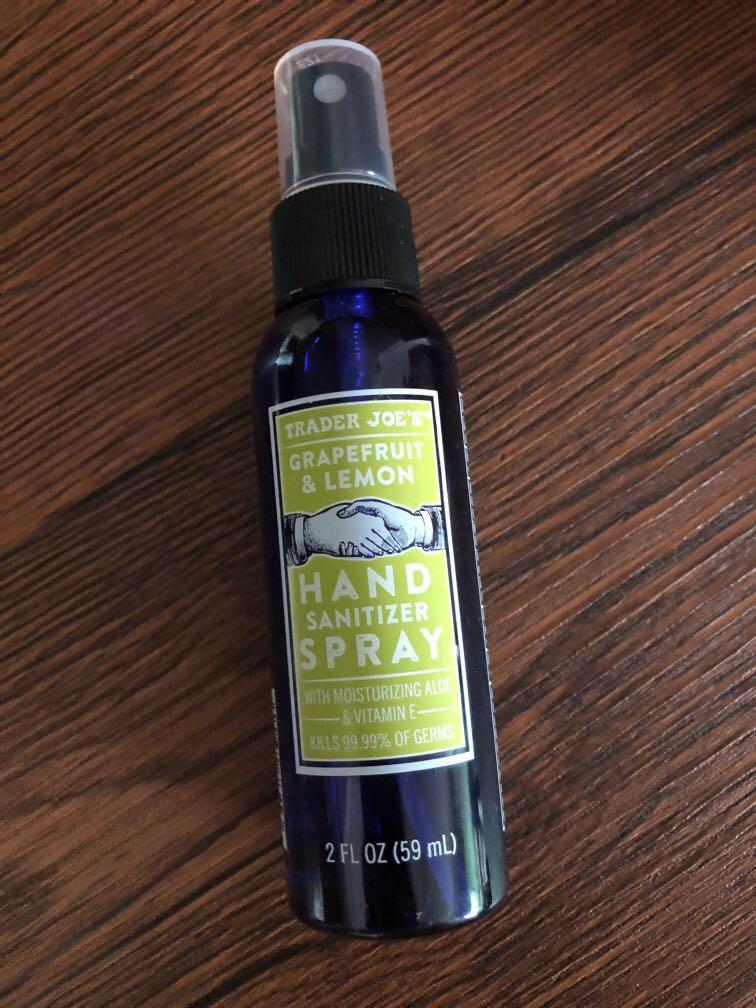 Trader Joe's Hand Sanitizer Spray in Grapefruit & Lemon, Beauty & Personal Care, Sanitizers & Disinfectants on Carousell