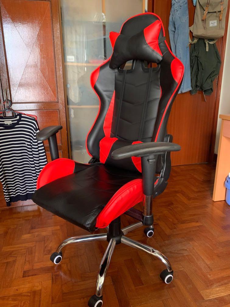 UMD 4D ergonomic PU leather highback gaming chair Furniture Home Living Furniture Chairs on Carousell