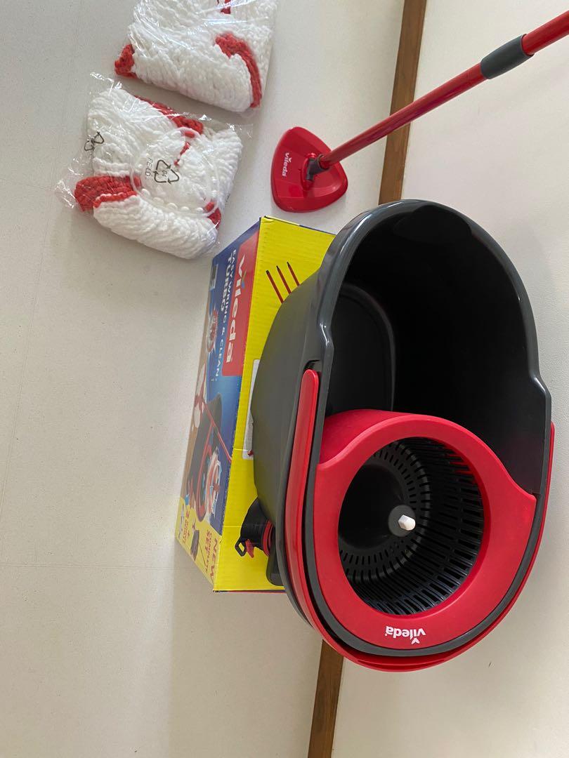 Vileda Spin mop with brand new heads, Furniture & Home Living, Home