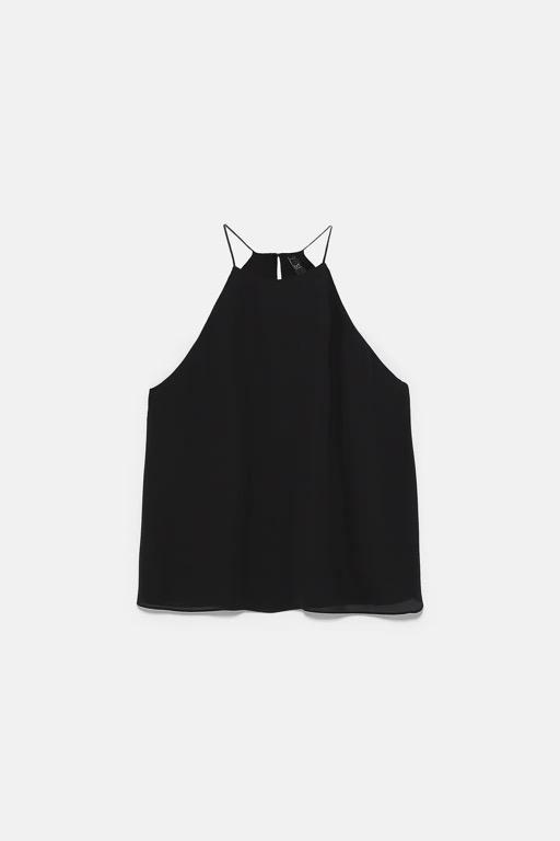 Black halter blouse Clearance