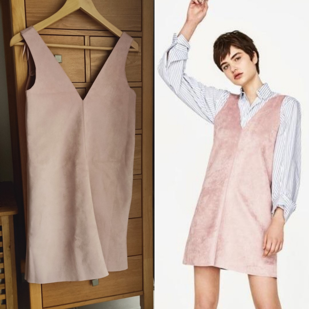 Zara suede discount effect dress
