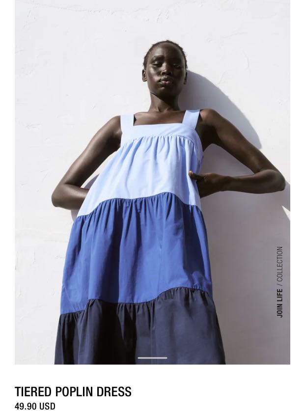 zara tiered poplin dress Cinosural International School