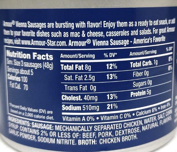 262g Armour Vienna Sausage Original, Food & Drinks, Packaged ...