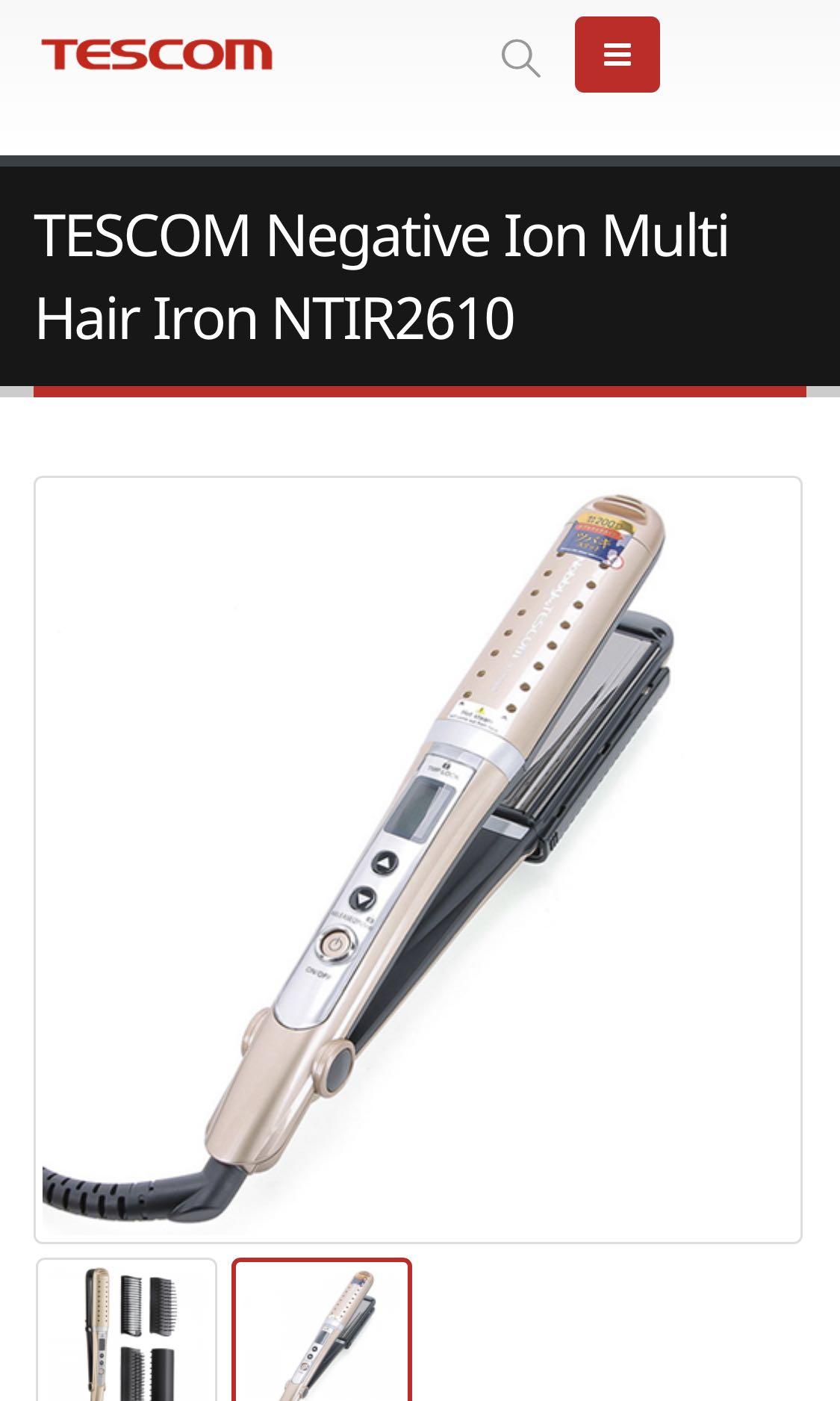 TESCOM Negative Ion Multi Hair Iron NTIR2610