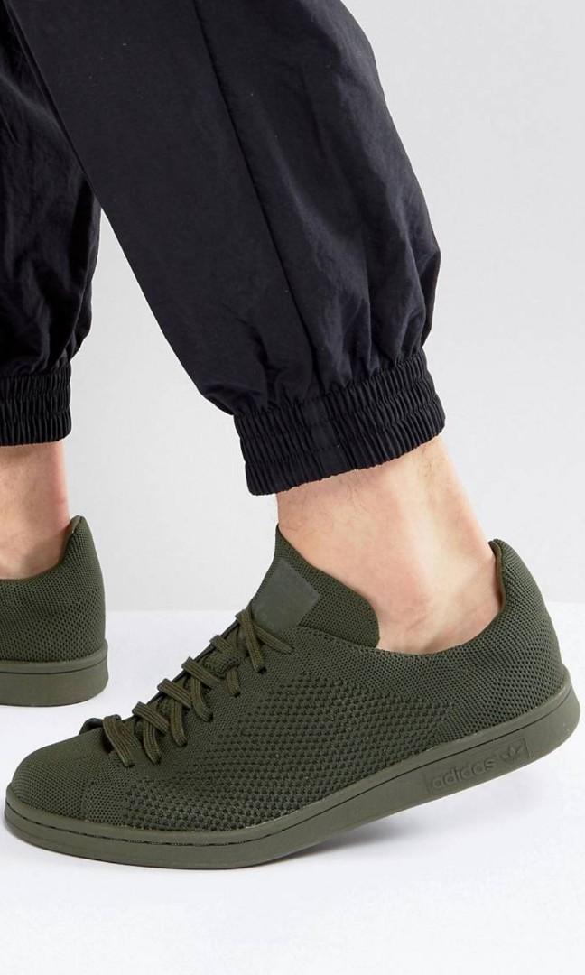 Adidas Stan Smith Green Primeknit Men s Shoes US 10 Men s Fashion Footwear Sneakers on Carousell
