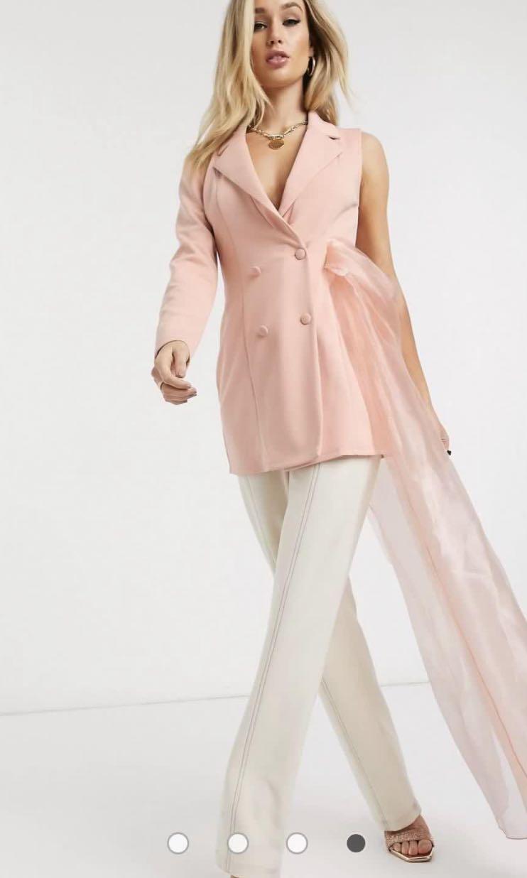 Asos organza blazer half sleeves, Fesyen Wanita, Pakaian Wanita, Atasan di  Carousell