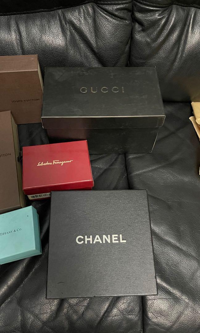 Assorted boxes lv chanel gucci dior, Luxury, Bags & Wallets on Carousell