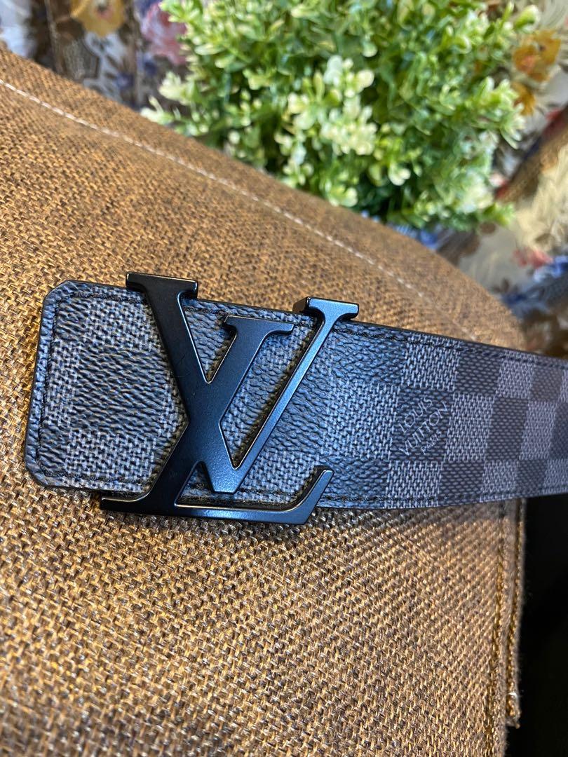 Authentic Louis Vuitton Belt Graphite Damier LV Buckle