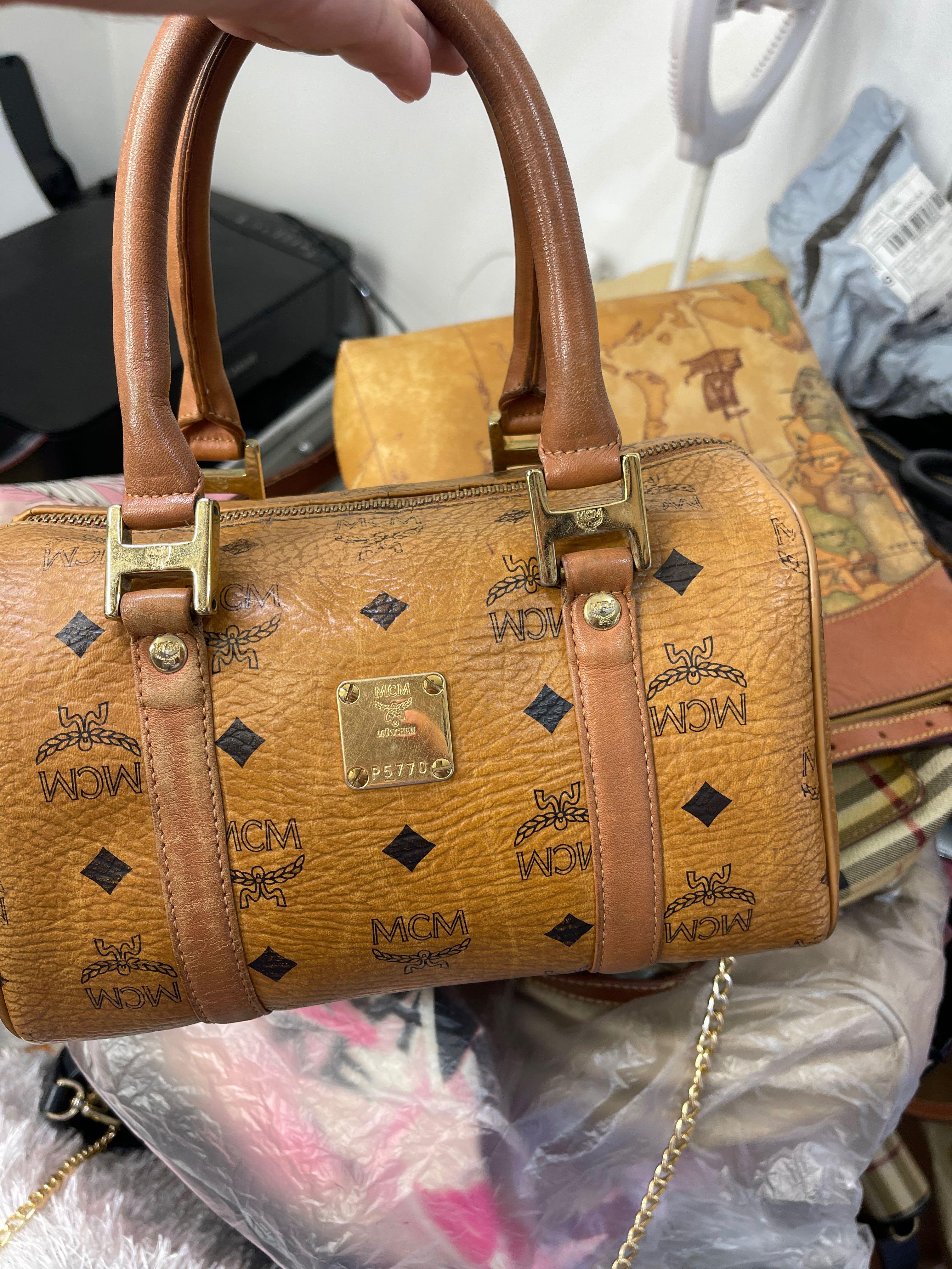 authentic mcm boston bag