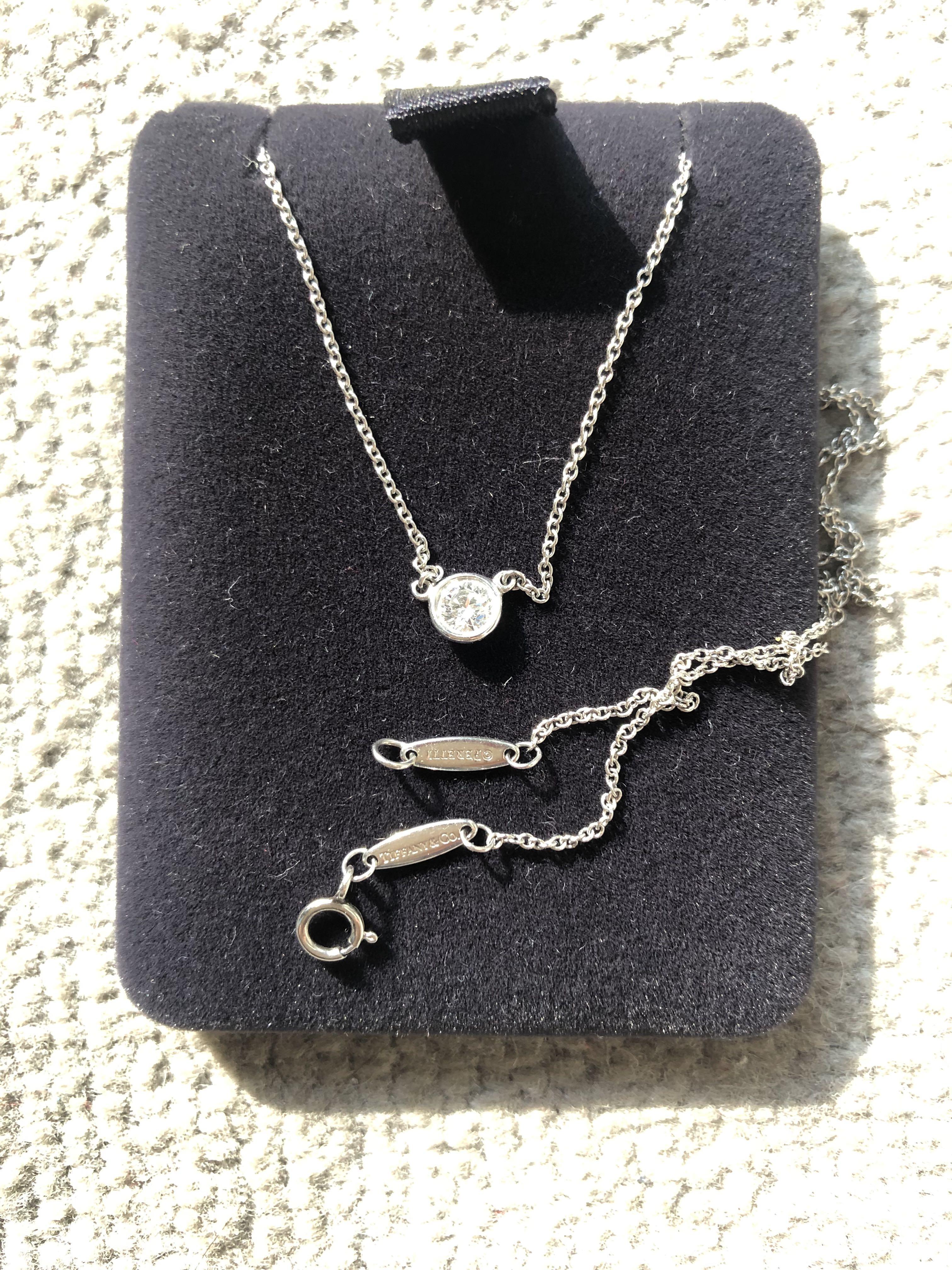 Authentic Tiffany Co. Elsa Peretti Diamonds By The Yard Necklace