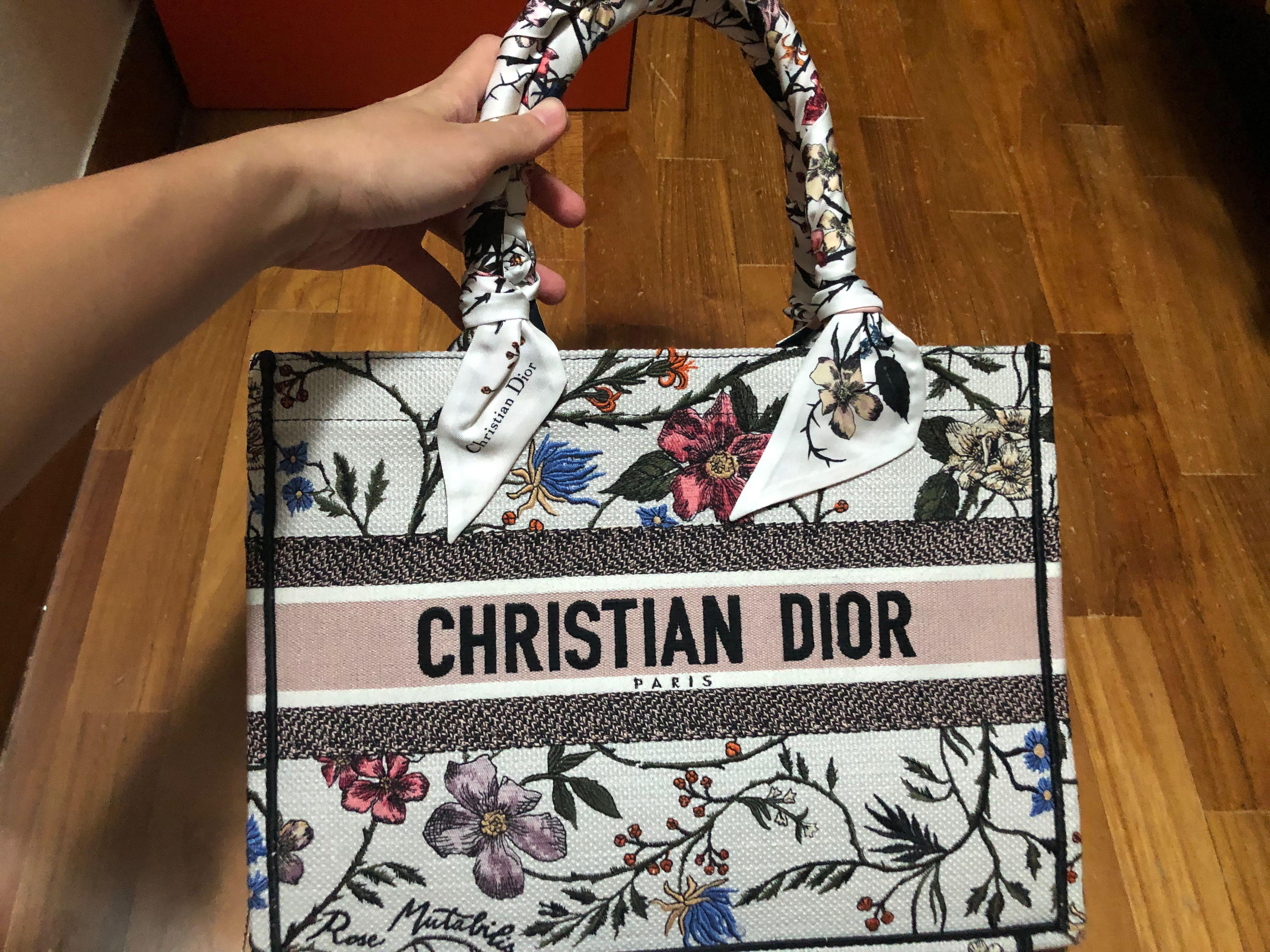 Dior Embroidered Floral book Tote Limited edition  Luxurysnob