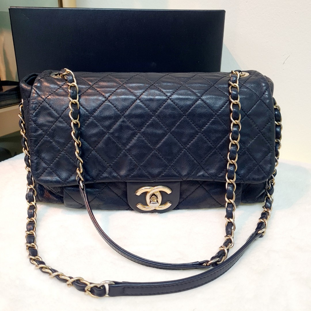 Chanel Neutrals, Pattern Print 31 Rue Cambon Medium Double Flap Bag