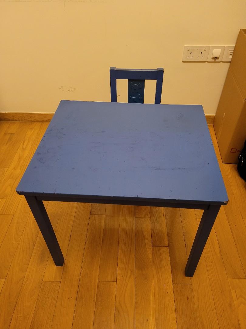 Children Table And One Chair Babies Kids Baby Nursery Kids Furniture Kids Tables Chairs On Carousell