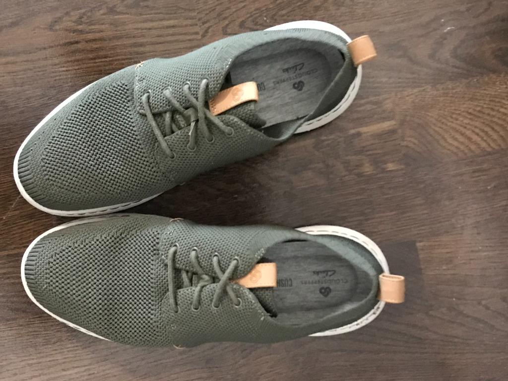 CLARKS Step Urban Mix Khaki Knit Men s Fashion Footwear