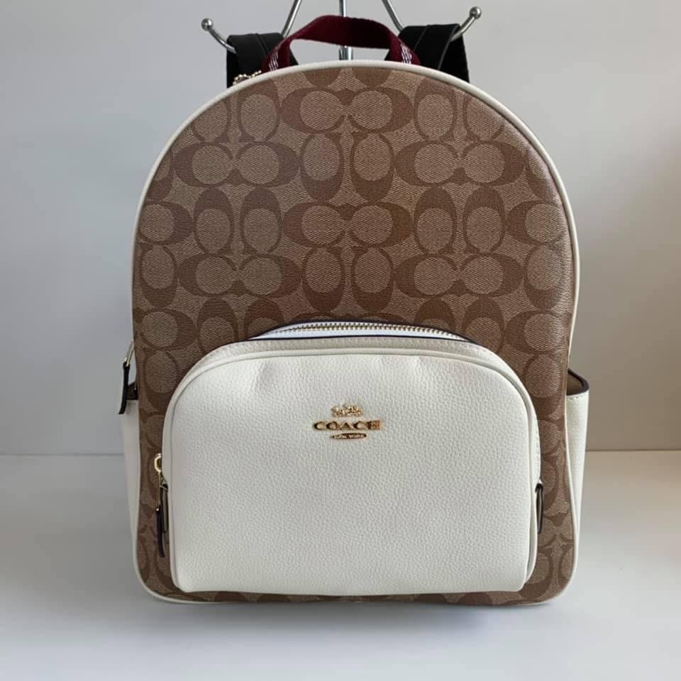 Coach Court Backpack in Signature Canvas, Women's Fashion, Bags ...