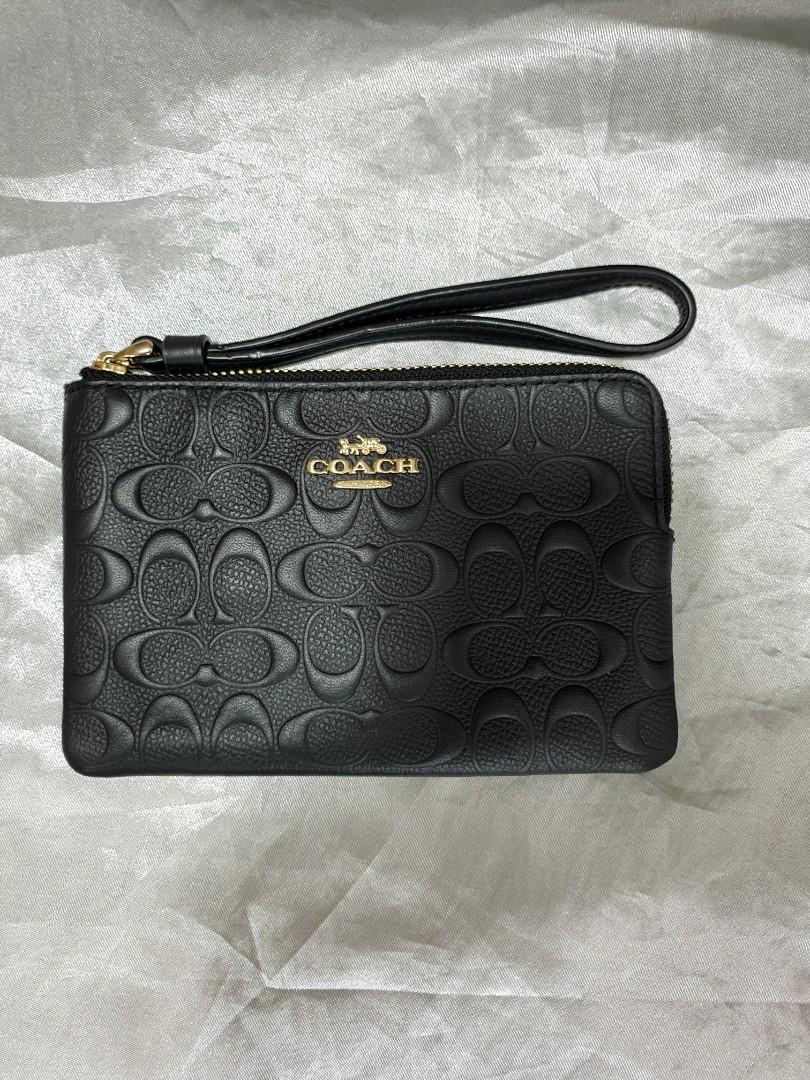 Coach embossed wristlet clearance