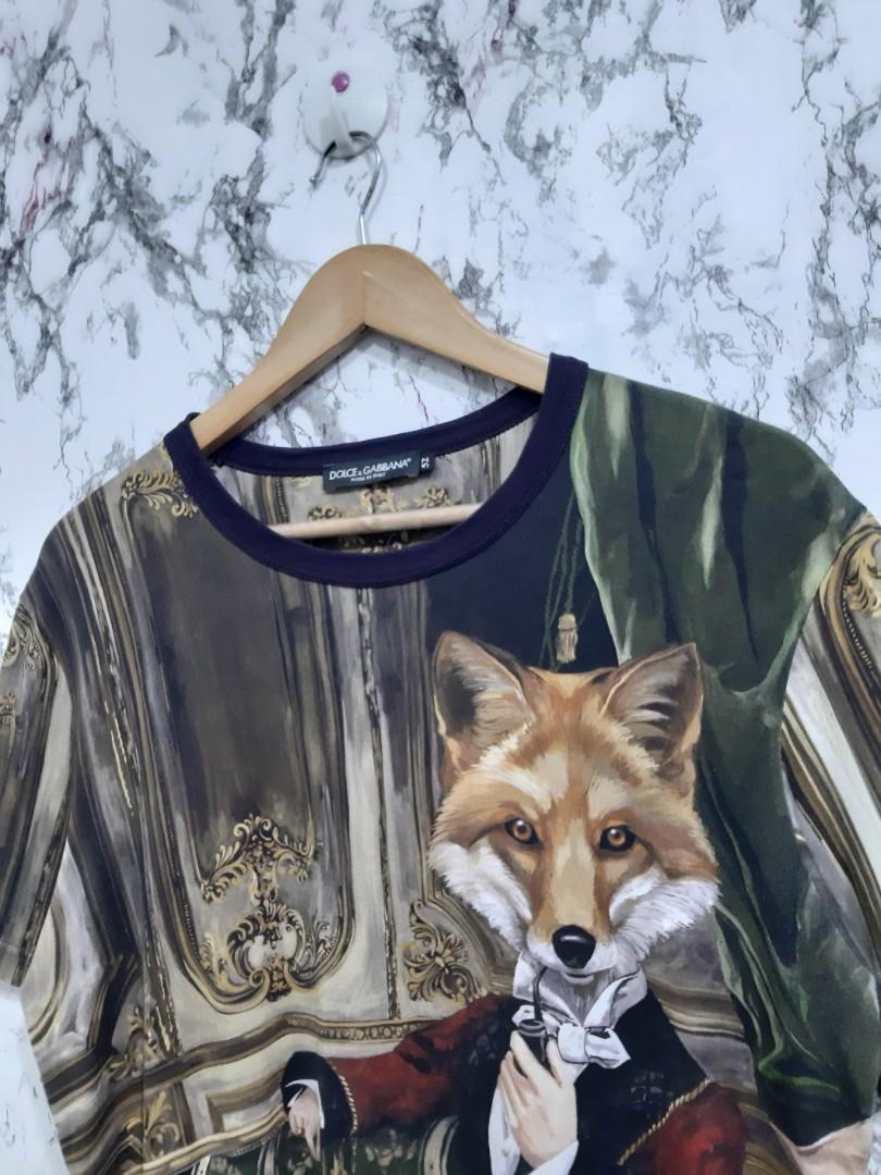 Dolce Gabbana Dog Soldier Print Men s Fashion Tops Sets
