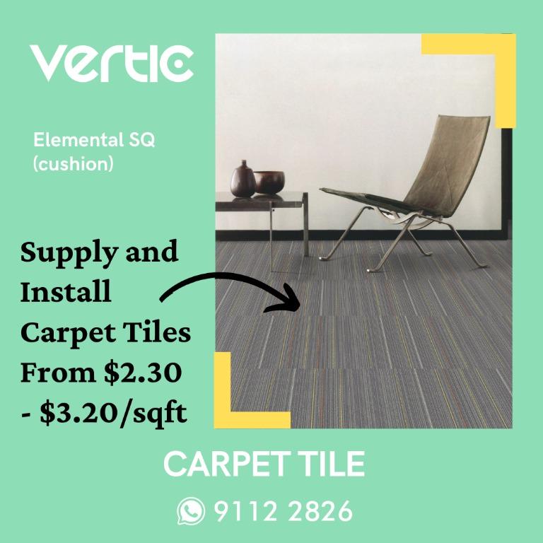 Elemental SQ Carpet Tiles for Home, Office & Commercial, Furniture