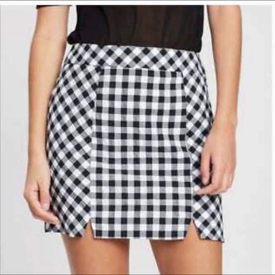 topshop gingham mini skirt