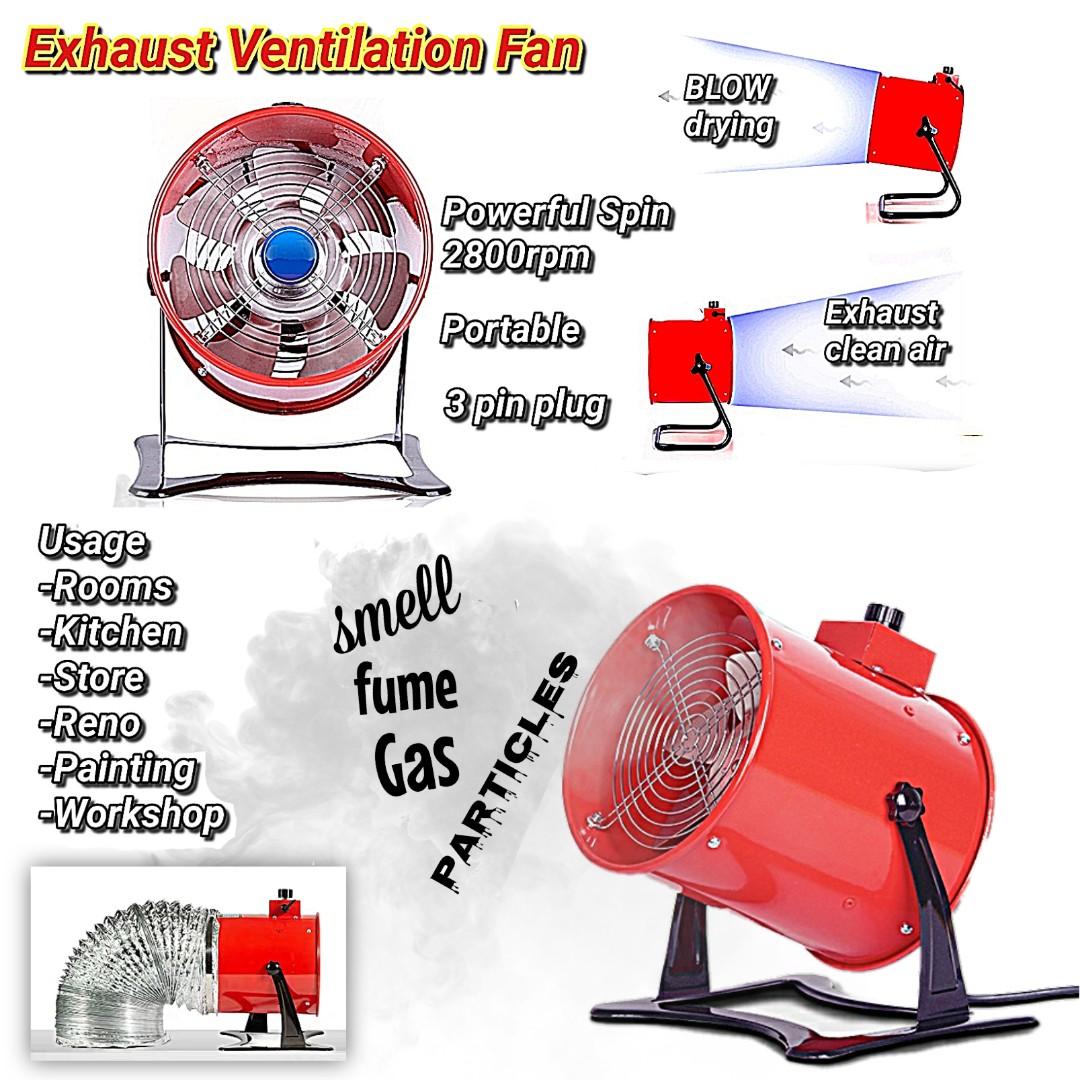 Exhaust Ventilation Fan Portable 2800rpm With Strong Ventilation Extract Smoke