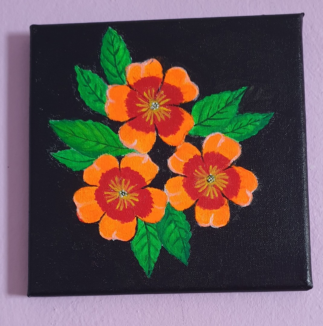 Flower Paintings Acrylic Hobbies Toys Stationery Craft Art Prints On Carousell