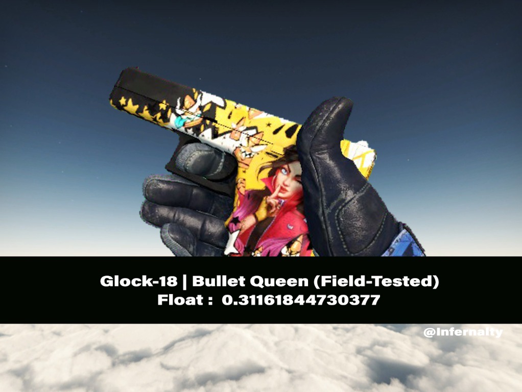 Glock18 Bullet Queen FT CSGO SKINS KNIVES, Video Gaming, Gaming